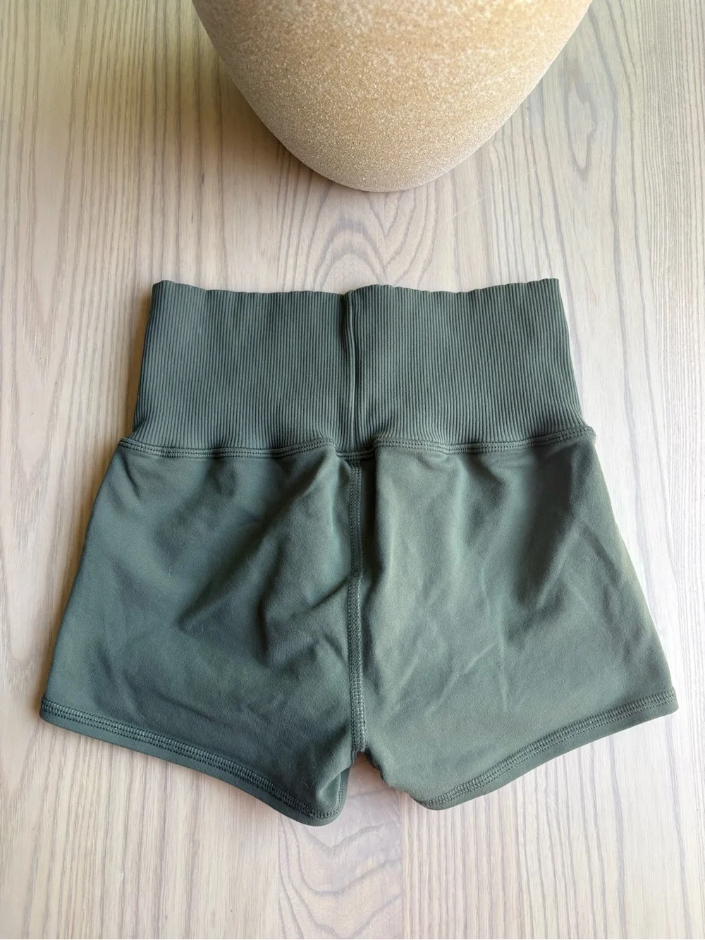 ALO Yoga Olive Green High-Waist Bike Shorts